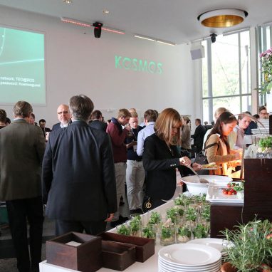 Das Foyer als Catering-Area und Networking-Bereich