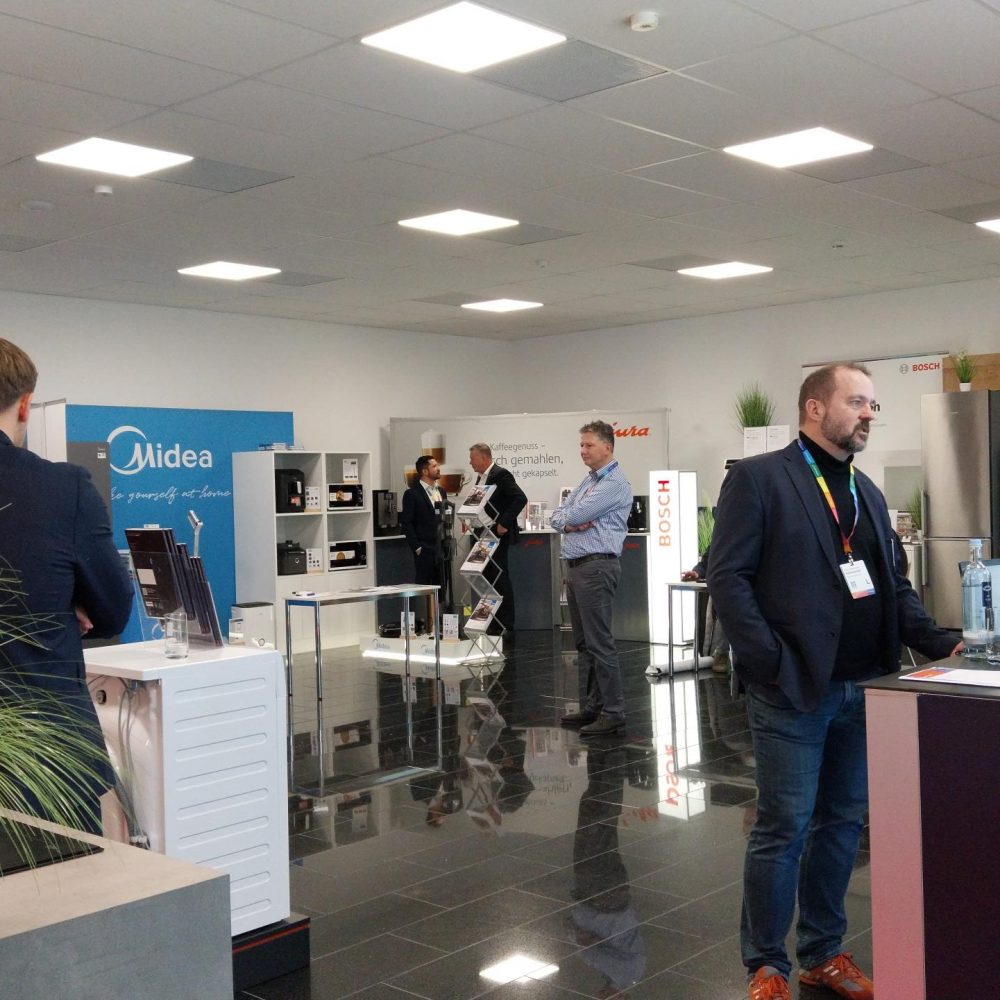 Saal 7 für bis zu 150 PAX hier bei einer Ausstellung für Hausgeräte.