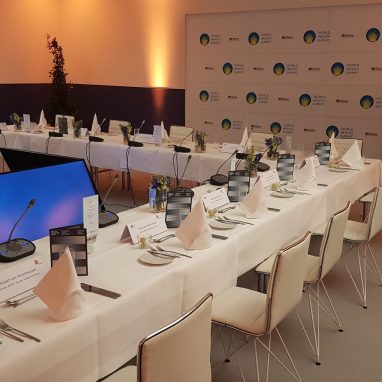 Saal 7 als Seminarraum mit Catering